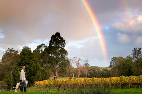 Mark and a rainbow